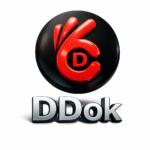 DDOK Game logo 3D red icon with black background representing DDOK App and DDOK APK download platform.