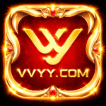 VVYY.COM gaming platform logo with golden VY symbol and luxury border